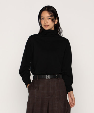 ウールポリプレーティング ハイネックトップス