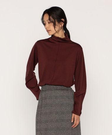 ウールポリプレーティング ハイネックトップス