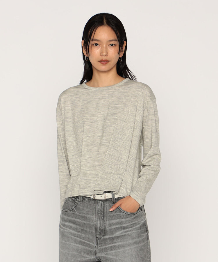 ウールポリプレーティング タックデザイントップス