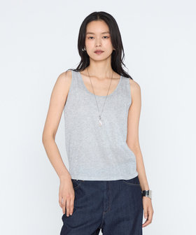 メタリックテレコ タンクトップ