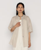 定番人気❣️FRAMeWORK リネン100% ビッグシルエットシャツ 白 リネンシルクシフォン シャツ（18-17HK05-205）｜（Maison