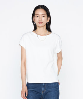 スビンプラチナムスムース ボートネックTシャツ