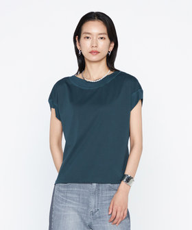 スビンプラチナムスムース ボートネックTシャツ（18-20EO05-206
