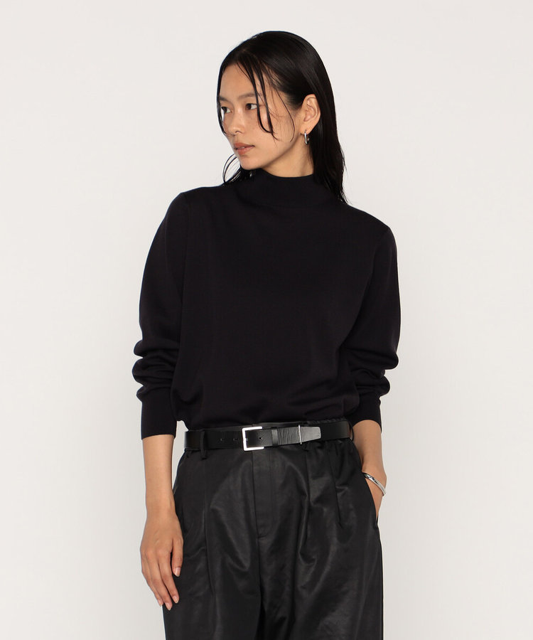 ミラノリブ ハイネックニット