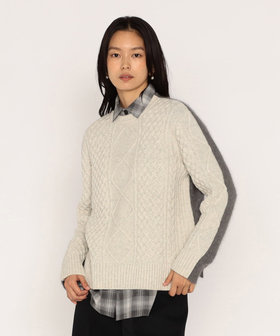 アラン×ラクーンシルクコンビ プルオーバー