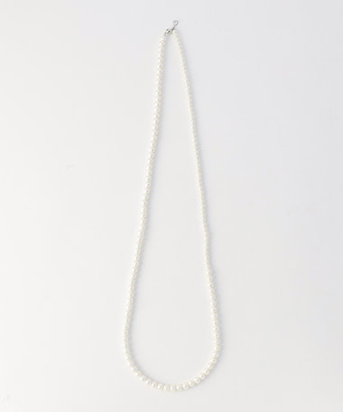 コットンパール ロングネックレス