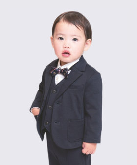 【専用】男の子90cm→6点セット ノーカラージャケットセットアップスーツ(110-130cm)（98-07SO11-206