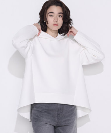 ソフトストレッチダンボールニット フーディー