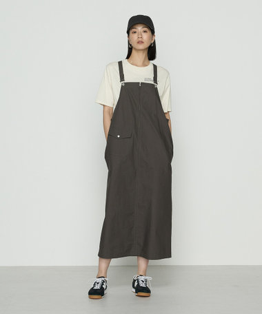 コットンクロス サロペットスカート