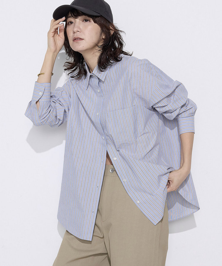 オーガニックワッシャーストライプ シャツ（21-02HO02-206）｜コムサ