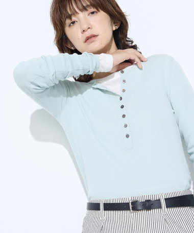 14G総針編 ニットプルオーバー