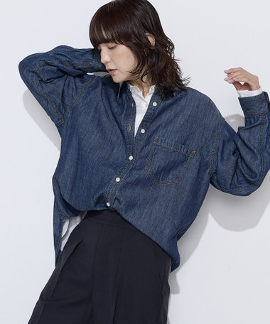 テンセル/リネンデニム シャツ