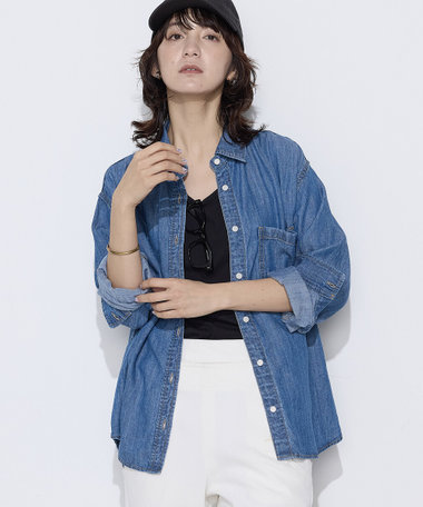 テンセル/リネンデニム シャツ