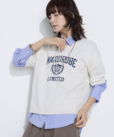 【Oggi 4月号掲載 滝沢カレンさん着用商品】14G強撚綿 ジャカードニットプルオーバー