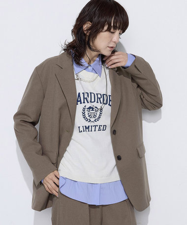 【セットアップ対応】パウダープレーンストレッチ ロングジャケット