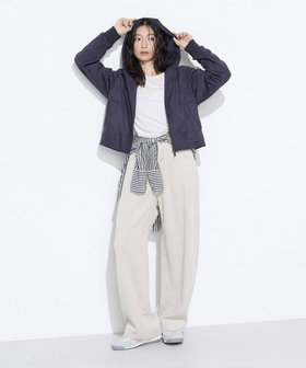 ダンボールスエード調 パーカブルゾン（21-04VM05-205）｜コムサ