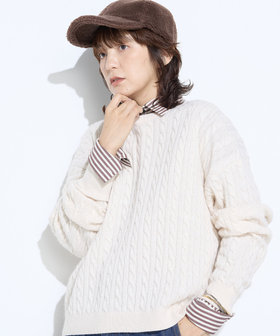 ケーブル編 ニットプルオーバー（21-05IM05-205）｜コムサ ワード