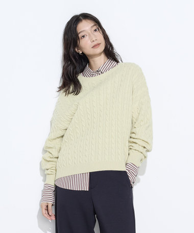 【Oggi1月号掲載】ケーブル編 ニットプルオーバー