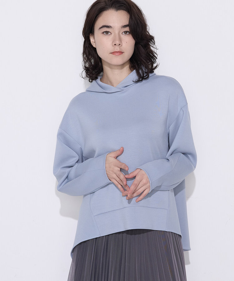 サイズ 〕ソフトストレッチダンボールニット フーディー（21-61EO02