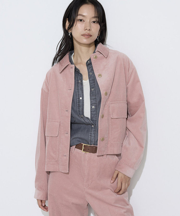 〔+サイズ〕【セットアップ対応】コットンコーデュロイ ブルゾン