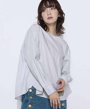 〔 +サイズ 〕 トリコット ジャージーブラウス