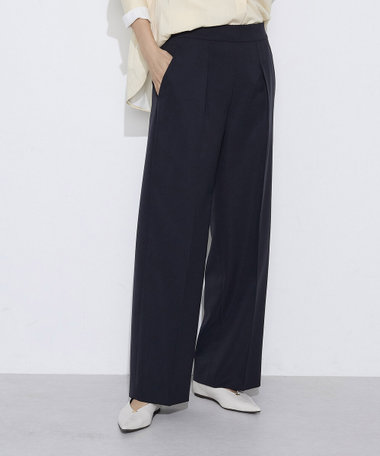 【Oggi 4月号掲載 滝沢カレンさん着用商品】〔 +サイズ 〕 【セットアップ対応】パウダープレーンストレッチ パンツ