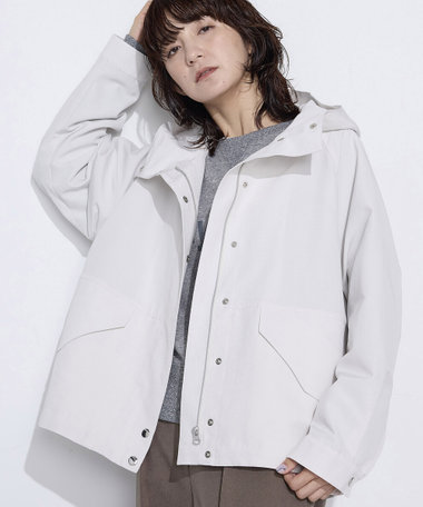 〔 +サイズ 〕 キュプラ綿グログラン マウンテンパーカー