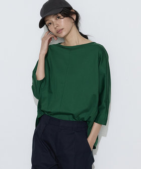 〔 +サイズ 〕 トリコット ボートネックプルオーバー