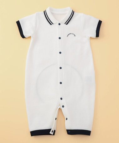 鹿の子ポロ襟 おしりパッチ ツーウェイオール