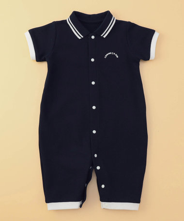 鹿の子ポロ襟 おしりパッチ ツーウェイオール