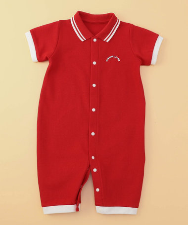 鹿の子ポロ襟 おしりパッチ ツーウェイオール