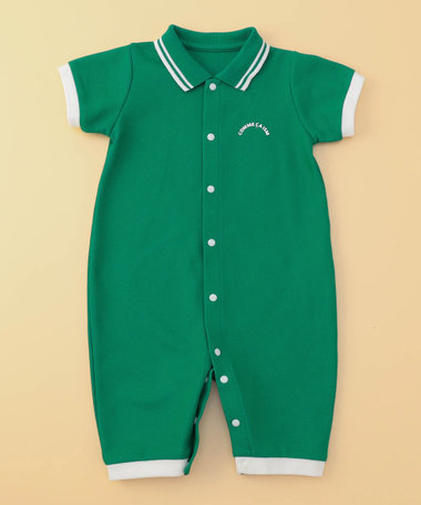 鹿の子ポロ襟 おしりパッチ ツーウェイオール