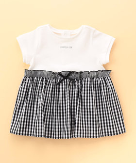 ギンガムチェック ロンパース(女の子)