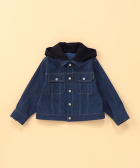 デニムライクストレッチ フード付き Gジャン (ベビーサイズ)