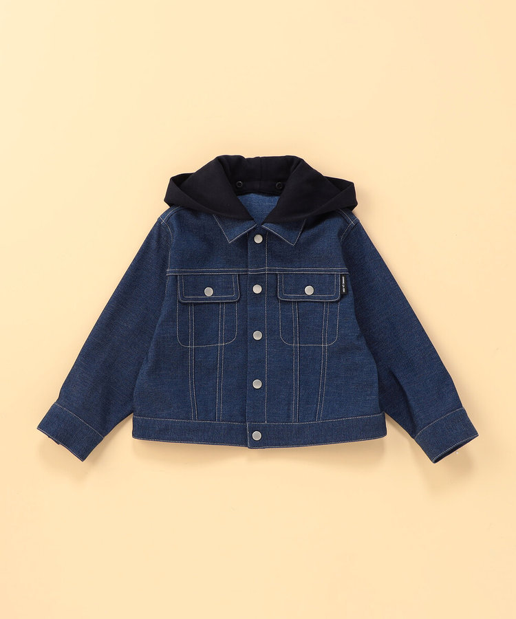 デニムライクストレッチ フード付き Gジャン (ベビーサイズ)（23