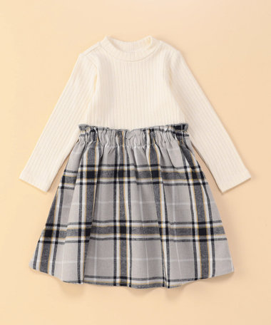 チェック ドッキング ワンピース(ベビーサイズ)