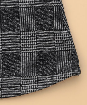 グレンチェックプリント 裏起毛 ジャンパースカート(ベビーサイズ)（23