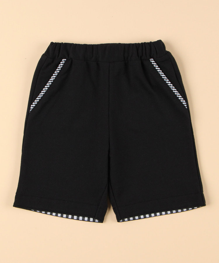 ギンガムチェック使い インレイハーフパンツ（23-46PK11-205