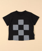 ギンガムチェック使い パッチワーク半袖Tシャツ(ベビーサイズ)