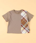 マドラスチェック使い 半袖Tシャツ(80・90cm)