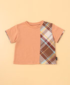 マドラスチェック使い 半袖Tシャツ(80・90cm)