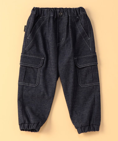 デニムライクストレッチ ジョガーパンツ(ベビーサイズ)
