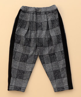 ふくろう　2点おまとめ　モックネック・ロングパンツ グレンチェックプリント 裏起毛 ロングパンツ / セットアップ対応