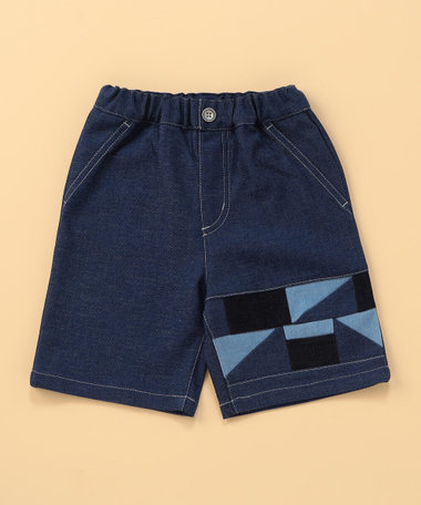 デニムライクストレッチ ハーフパンツ (ベビーサイズ)（23-52PO32-206