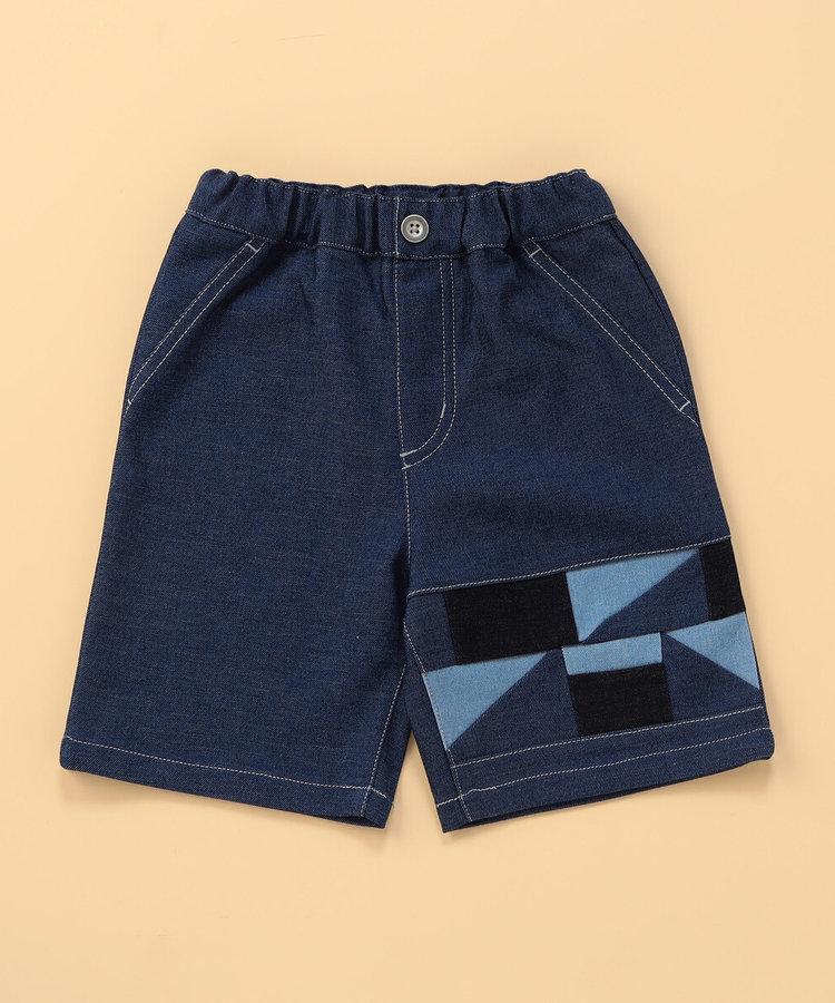 デニムライクストレッチ ハーフパンツ (ベビーサイズ)（23-52PO32-206