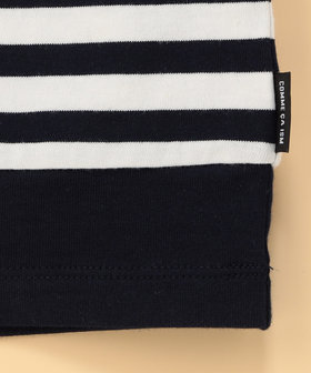 デニムワッペン付き ボーダー半袖Tシャツ (ベビーサイズ)（23-61TO32