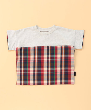マドラスチェック 半袖Tシャツ(ベビーサイズ)