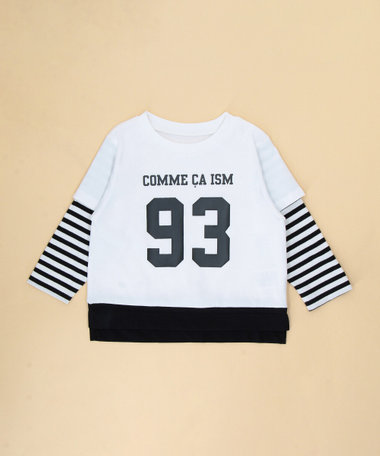 ナンバープリント フェイクレイヤードTシャツ(ベビーサイズ)