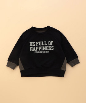 フロッキープリント 配色トレーナー(ベビーサイズ)