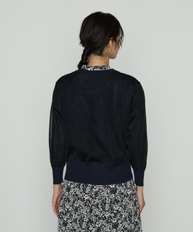 二重編みラメニット カーディガン COMME CA｜二重編みラメニット カーディガン | Rakuten Fashion